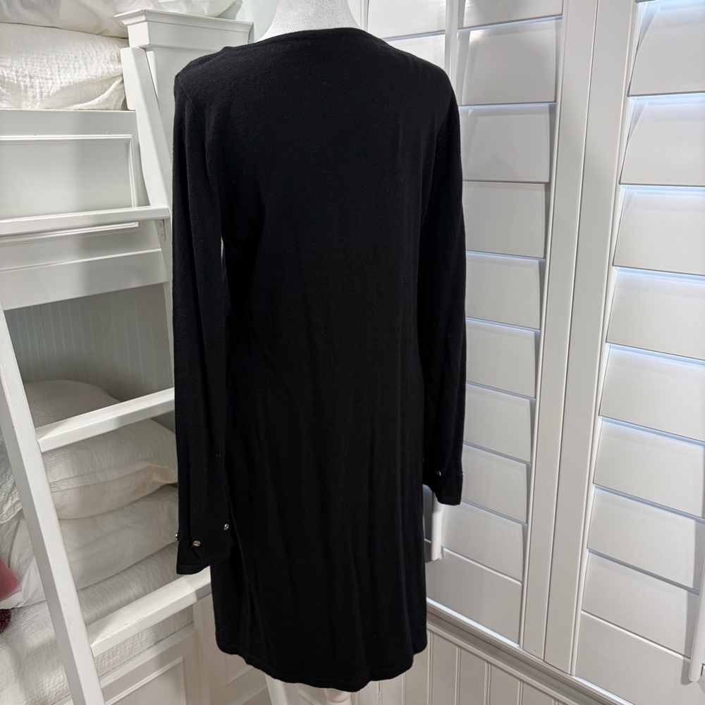 Adrienne Vittadini Classic Black Long Sleeve Dress - Picture 2 of 6